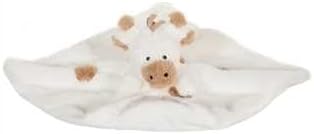 Apricot Lamb Luxury Snuggle Plush Cute White Giraffe Infant Stuffed Animals Security Blanket Nursery Character Blanket (White Giraffe, 14 Inches)
