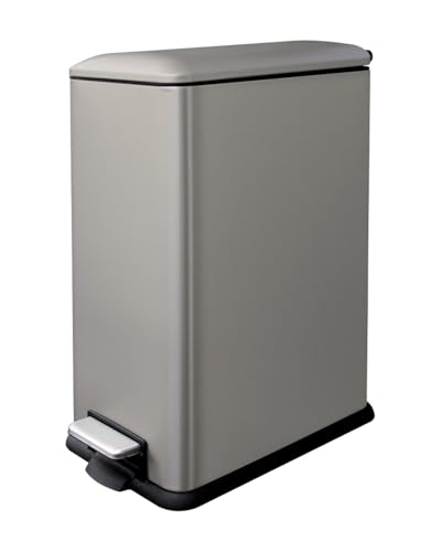 Diaper Pail, Baby Diaper Trash Can with Removal Inner Liner, Childproof Lock, Stainless Steel Garbage Pail with lid, Soft Close, Odor Control Diaper Disposal Bin, 4 Gallon Pink Diaper Can