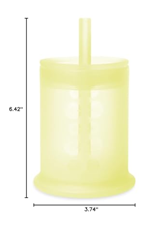 Olababy Silicone Training Cup with Straw Lid | Babies Water Drinking Cup | 6+ Mo Infant To 12-18 Months Toddler | Sippy Cup For Kids & Smoothie Cup | Baby Led Weaning (Mint, 5 oz)