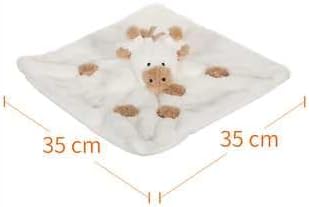 Apricot Lamb Luxury Snuggle Plush Cute White Giraffe Infant Stuffed Animals Security Blanket Nursery Character Blanket (White Giraffe, 14 Inches)