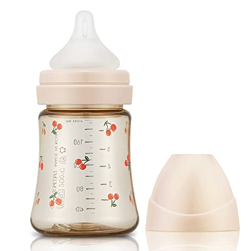 Grosmimi PPSU Baby Bottle, BPA Free (10oz Bear_Pure Gold)