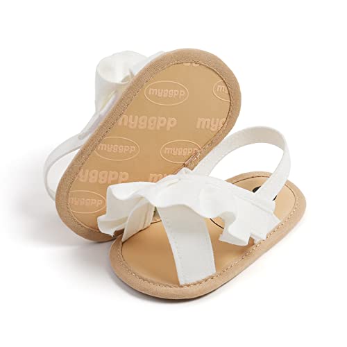 myppgg Baby Boys Girls Summer Sandals Non-Slip Soft Sole Infant Slippers Cotton Crib Shoes for Toddler First Walkers