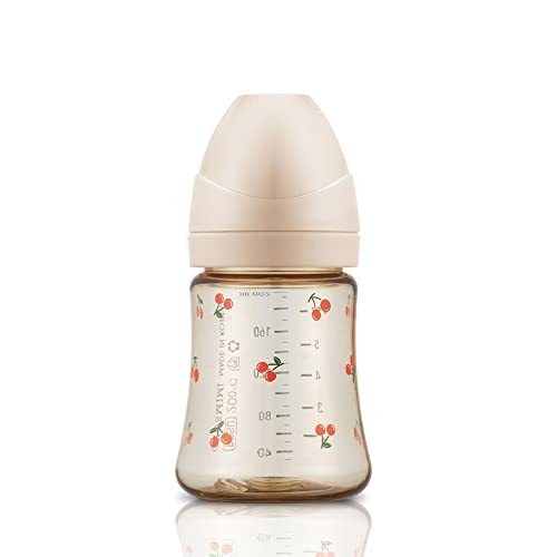 Grosmimi PPSU Baby Bottle, BPA Free (10oz Bear_Pure Gold)