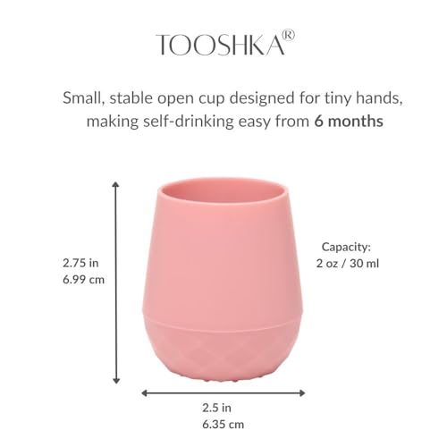Tooshka® | Set of Four Tiny Cups | Baby-Led Weaning Essentials for Toddlers 6+ Months of Age | BPA, Lead, & Phthalate Free