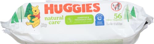 Huggies Natural Care Sensitive Baby Wipes, Unscented, Hypoallergenic, 99% Purified Water, 15 Flip-Top Packs (960 Wipes Total)