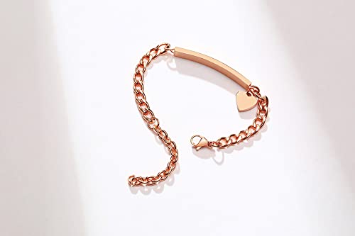 Personalized Baby Bar Bracelet : 18K Gold Plated Custom Name ID Plate Bracelet for Children Toddler from Mom, Engraved Kid Name for Daughter Son, New Born Birthday Gift,Adjustable,Nickel free
