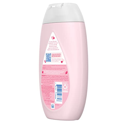 Johnson's Moisturizing Mild Pink Baby Lotion with Coconut Oil for Delicate Baby Skin, Dye-Free, Hypoallergenic & Dermatologist-Tested, Baby Skin Care, 13.6 fl. oz