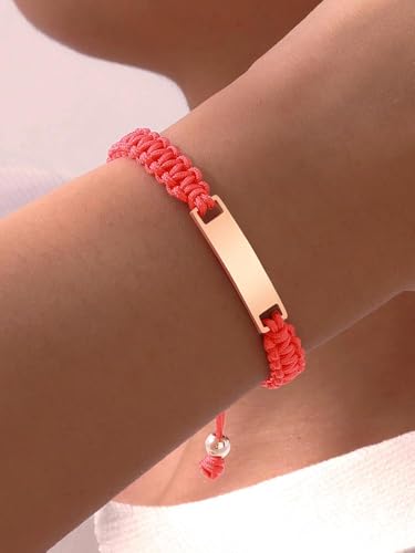 Personalized Baby Bar Bracelet : 18K Gold Plated Custom Name ID Plate Bracelet for Children Toddler from Mom, Engraved Kid Name for Daughter Son, New Born Birthday Gift,Adjustable,Nickel free