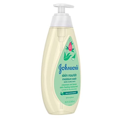 Johnson's Skin Nourishing Moisture Baby Body Wash With Vanilla & Oat Scents, Hypoallergenic & Tear Free Baby Bath Wash, Paraben-, Dye-, Sulfate & Phthalate-Free, 20.3 fl. oz