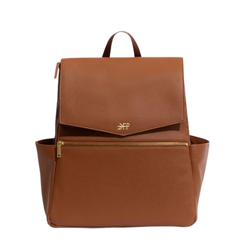Freshly Picked Classic II Diaper Bag Backpack, Wipeable Vegan Leather With Changing Pad (Sage Green V2)