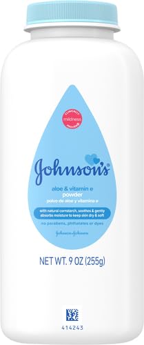 Johnson's Baby Powder for Delicate Skin, Hypoallergenic and Free of Parabens, Phthalates, and Dyes for Baby Skin Care, 1.5 oz (Pack of 2)