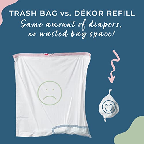Diaper Dekor EKO Plus Diaper Pail Gift Set, White | ONLY Eco-Friendly Diaper Pail Made with 70% Recycled Materials | Comes with up to a Year's Supply Worth of Diaper Dekor Refills!