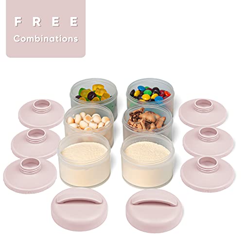 Termichy Stackable Formula Dispenser Portable Milk Powder Container, 2 Pack, Mint