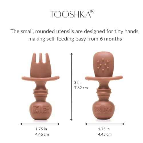 Tooshka® | Set of Four Tiny Cups | Baby-Led Weaning Essentials for Toddlers 6+ Months of Age | BPA, Lead, & Phthalate Free