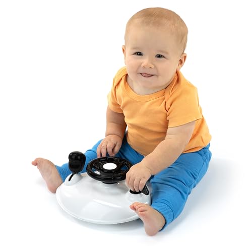 Bright Starts JuneBerry Walk-A-Bout Baby Walker and Entertainer, Removeable Floor Toy, with Easy Fold Frame for Storage, Ages 6 Months +