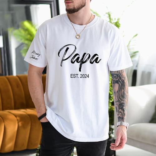 Personalized Custom Dad T-Shirt, Dad Gifts, Papa, Daddy