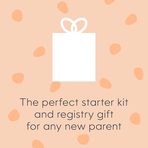 Diaper Genie Platinum Pail Gift Set, Lily White, Made of Durable Stainless Steel and Includes 2 Easy Roll Refills with 18 Bags and 30 Bags