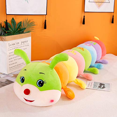 Multicolor Caterpillar Stuffed Animal Big Hugging Pillow Cute Plush Soft Pillow Doll,Giant Plush Toy,Gifts for Girl Boy Babies Birthday (59inch/150cm)