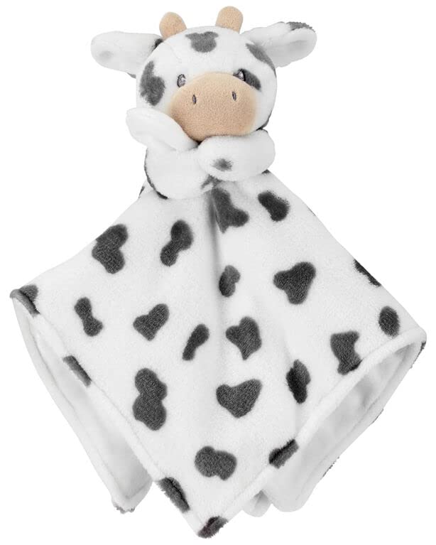 KIDS PREFERRED Carter's Baby Blanket Unisex Loveys for Babies Essentials, Newborn Boys and Girls Security Blankets with Soft Minky Fabric, Snuggle Toy Plush Stuffed Animal - Spotted Cow