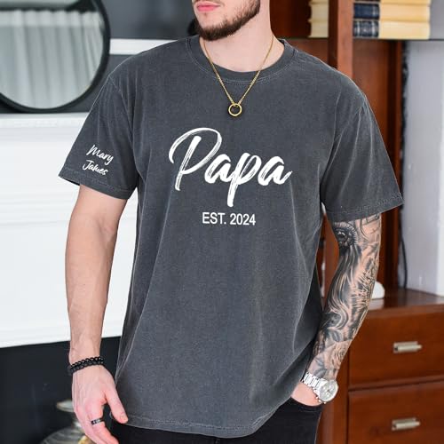 Personalized Custom Dad T-Shirt, Dad Gifts, Papa, Daddy