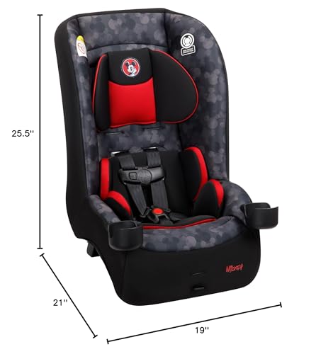 Disney Baby Jive 2 in 1 Convertible Car Seat,Rear-Facing 5-40 pounds and Forward-Facing 22-65 pounds, Mickey Teal
