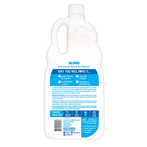 Mr. Bubble Extra Gentle Bubble Bath - Hypoallergenic, Tear Free Bubble Bath Solution Perfect for Sensitive Skin (Pack of 2 Bottles, 16 fl oz Each)