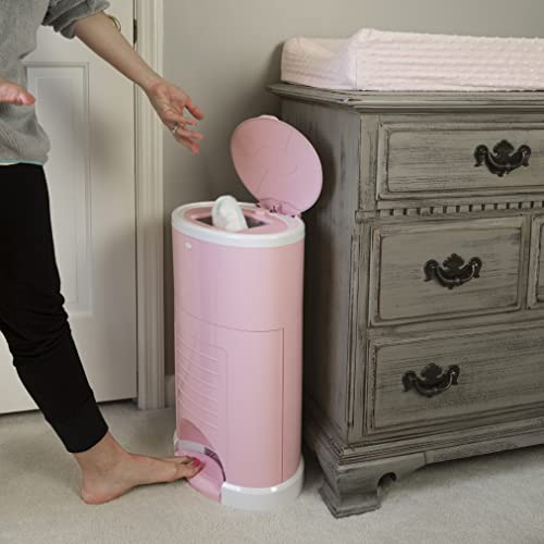 Diaper Dekor EKO Plus Diaper Pail Gift Set, White | ONLY Eco-Friendly Diaper Pail Made with 70% Recycled Materials | Comes with up to a Year's Supply Worth of Diaper Dekor Refills!