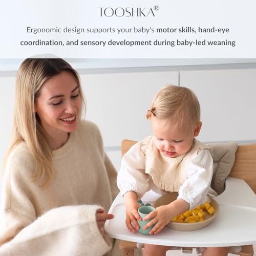 Tooshka® | Set of Four Tiny Cups | Baby-Led Weaning Essentials for Toddlers 6+ Months of Age | BPA, Lead, & Phthalate Free