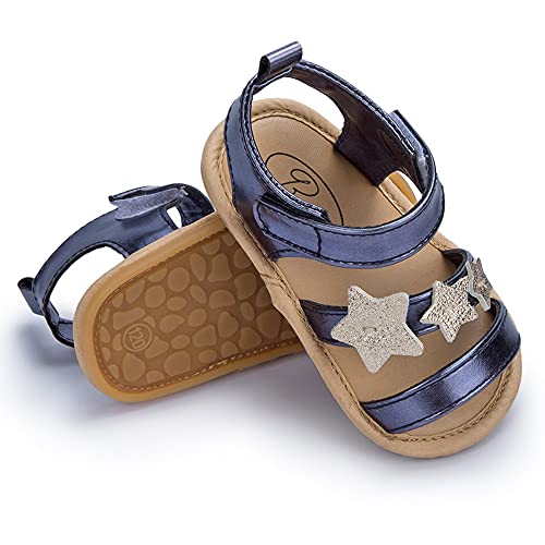 GAISUMMI Baby Girls Sandals Summer Bowknot Infant Crib Shoes Toddler Pu Leather Soft Rubber Sole First Walkers