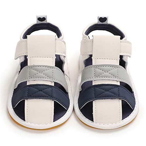E-FAK Baby Boys Girls Summer Sandals Outdoor Beach Anti-Slip Rubber Soft Sole Newborn Toddler First Walker Shoes