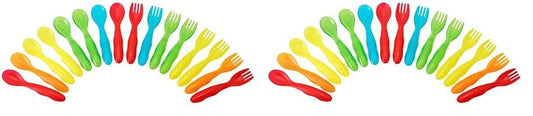 TOMY The First Years Take & Toss Flatware for Kids, 16 Pieces, Multicolor