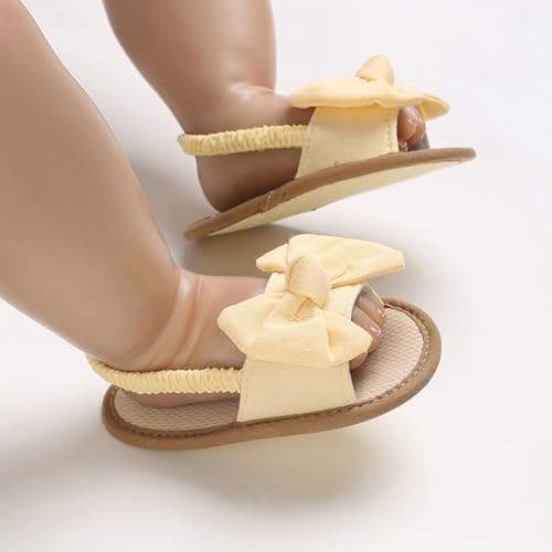 Baby Girls Bow Knot Sandals Flat Non-Slip Patchwork Princess Shoes Infant First Walking Slipper Shoes Beach Sandals