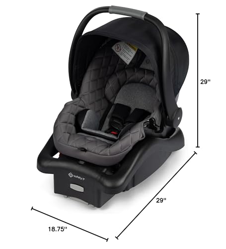 Safety 1ˢᵗ® onBoard™ Insta-Latch™ DLX Infant Car Seat with Base, Baby Car Seat for 4-30 lbs., Rear Facing Car Seat, Beach Rose