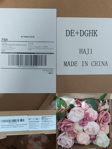 Serwalin Pink Artificial Flowers, Silk Fake Flowers for DIY Wedding Bridal Bouquets, Wedding Cake Flowers for Table Centerpieces Baby Shower Birthday Party Home Decorations