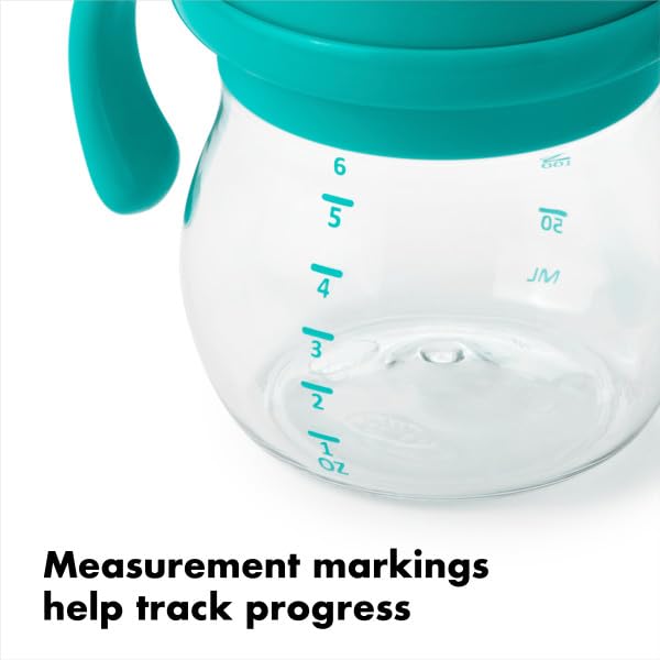 OXO Tot Transitions Soft Spout Sippy Cup with Removable Handles - 6 oz. - Blossom