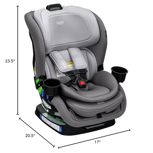 Britax Poplar S Convertible Car Seat, 2-in-1 Car Seat with Slim 17-Inch Design, ClickTight Technology, Arctic Onyx