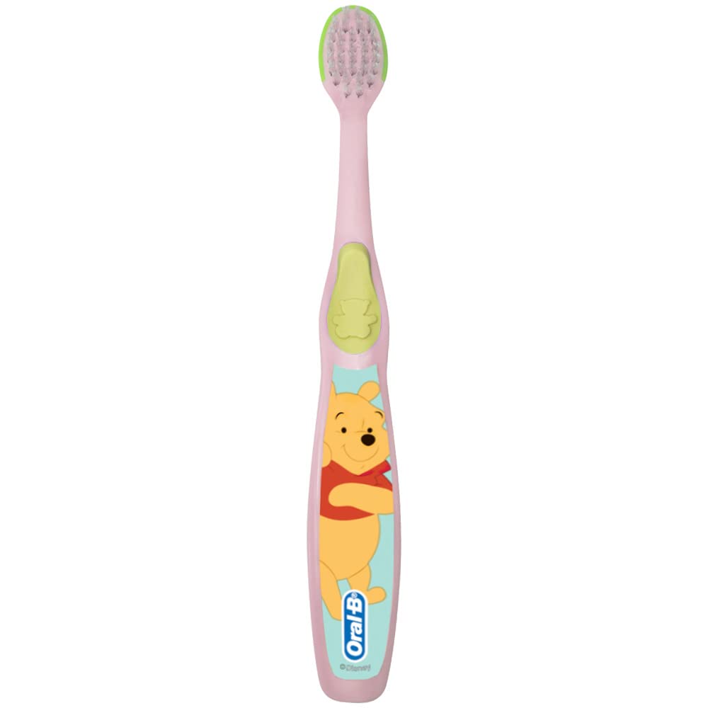 Oral-B Baby Manual Toothbrush, Pooh Characters, 0-3 Years Old, Extra Soft (Characters Vary) - Pack of 4