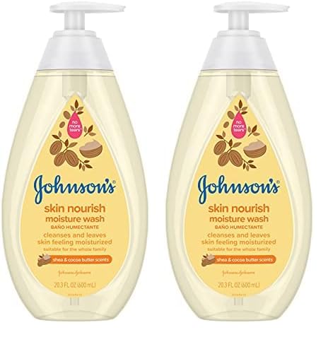 Johnson's Skin Nourishing Moisture Baby Body Wash With Vanilla & Oat Scents, Hypoallergenic & Tear Free Baby Bath Wash, Paraben-, Dye-, Sulfate & Phthalate-Free, 20.3 fl. oz