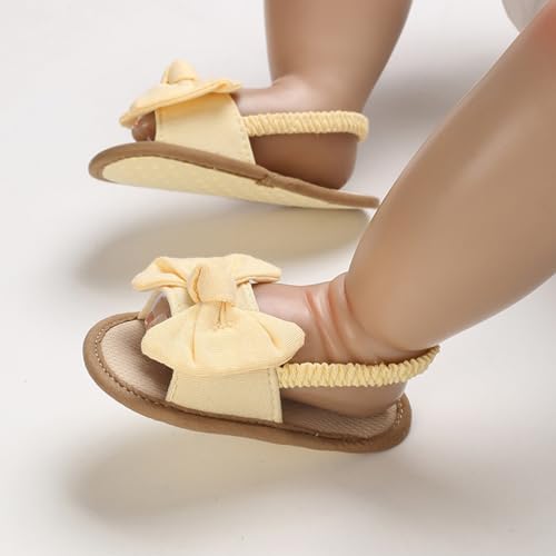 Baby Girls Bow Knot Sandals Flat Non-Slip Patchwork Princess Shoes Infant First Walking Slipper Shoes Beach Sandals