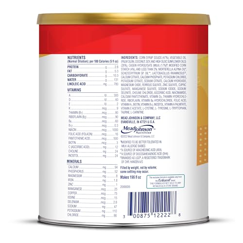 Enfamil Nutramigen Hypoallergenic Baby Formula with Iron, Lactose Free, Colic Relief from Cow's Milk Allergy Starts in 24 Hours, Brain Building DHA, Probiotic LGG for Immune Support, 27.8 Oz Can