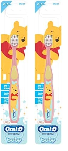 Oral-B Baby Toothbrush Featuring Disney's Pooh, Baby Soft Bristles, 0-3 Years, 1 Count