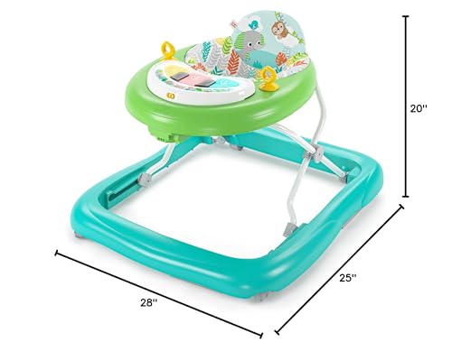 Bright Starts JuneBerry Walk-A-Bout Baby Walker and Entertainer, Removeable Floor Toy, with Easy Fold Frame for Storage, Ages 6 Months +