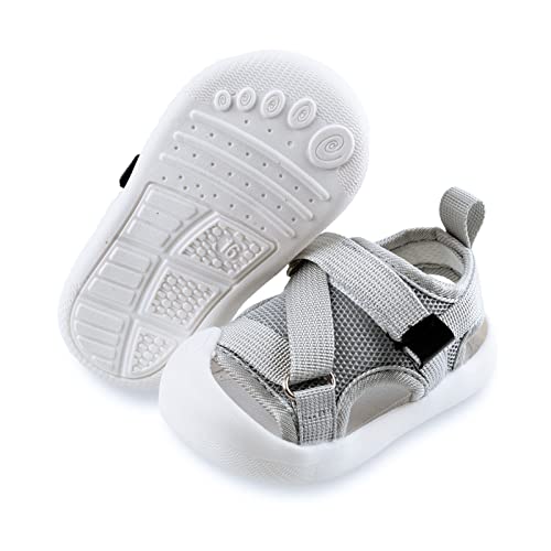 RVROVIC Boys Girls Athletic Sports Sandals Open-Toe Breathable Rubber Sole Beach Water Shoes for Toddler