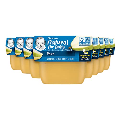 Gerber 1st Foods Baby Food, Prune Puree, Natural & Non-GMO, 2 Ounce Tubs, 2-Pack (Pack of 8)