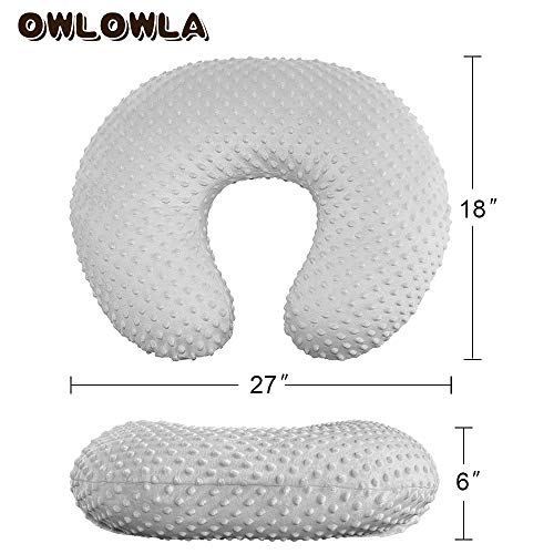 OWLOWLA Nursing Pillow Cover, Breastfeeding Pillow Slipcover Fits Nursing Pillow for Baby Boy Girl(Blush Pink)