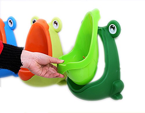 Cute Frog Potty Training Urinal for Boys with Funny Aiming Target - Coffee