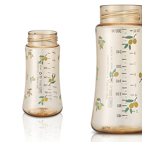 Grosmimi PPSU Baby Bottle, BPA Free (10oz Bear_Pure Gold)