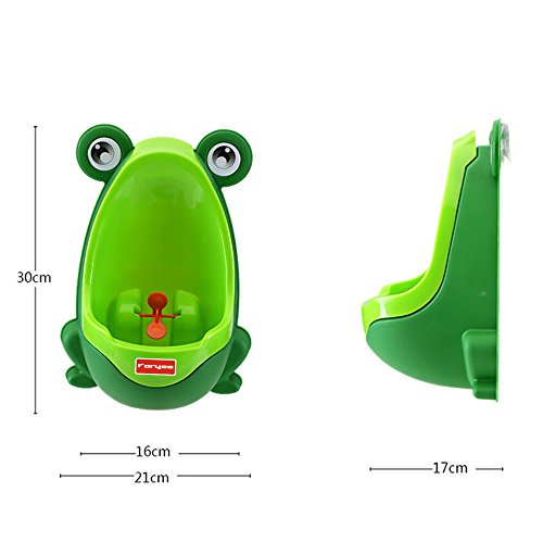 Cute Frog Potty Training Urinal for Boys with Funny Aiming Target - Coffee
