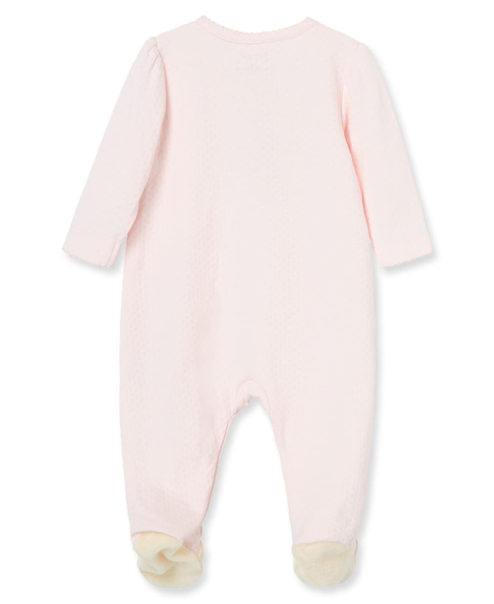 Little Me Clothes for Baby Girls' 100% Cotton Scratch-Free Tag Footie Sleeper, Preemie to 9 Months