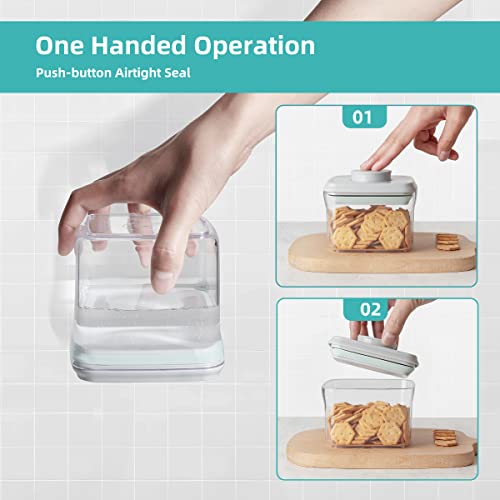 Ankou Formula Container - 1700ml Airtight Formula Dispenser One Button Handy Milk Powder Container BPA-Free Storage Containers with Scoop and Scraper Transparent 730g
